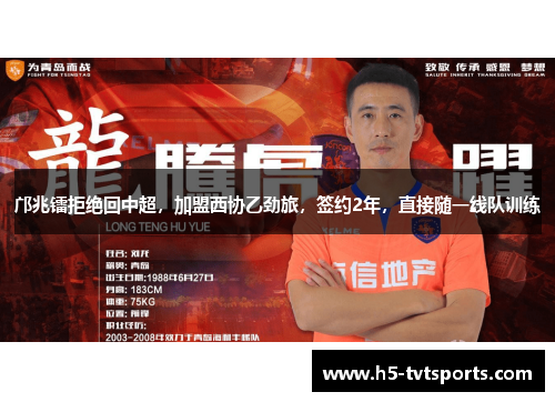 邝兆镭拒绝回中超，加盟西协乙劲旅，签约2年，直接随一线队训练